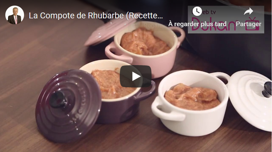 Lire la suite à propos de l’article Recettes Dukan: compote de rhubarbe