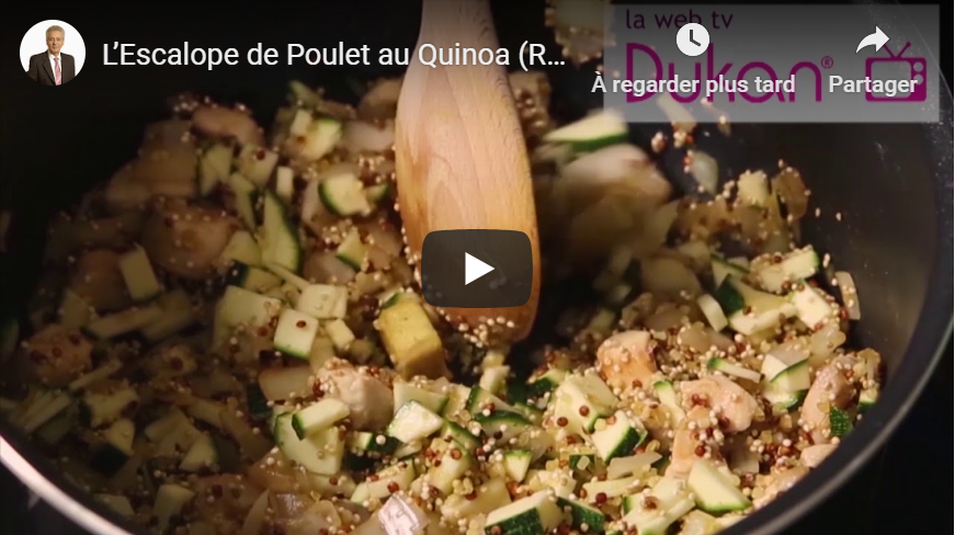 Lire la suite à propos de l’article Quinoa escalope et courgettes