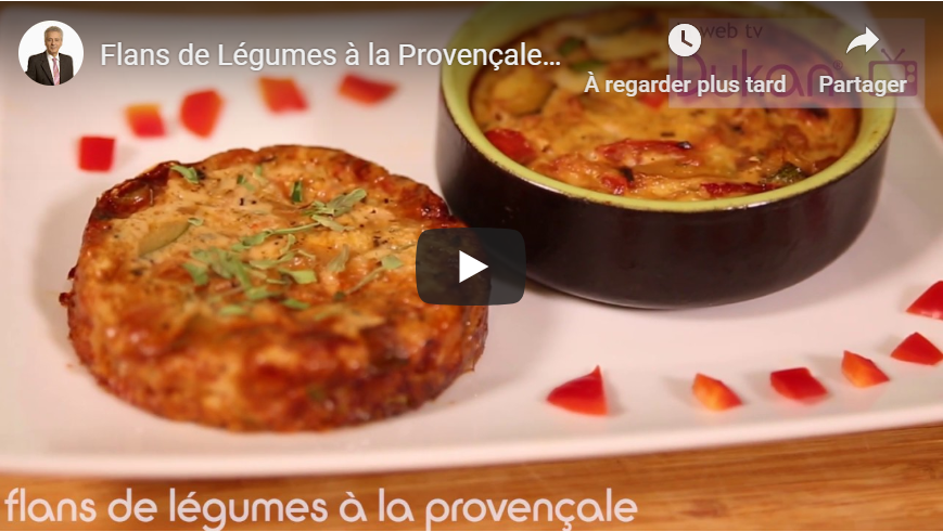 Lire la suite à propos de l’article Flans de Légumes à la Provençale (Recette Dukan)