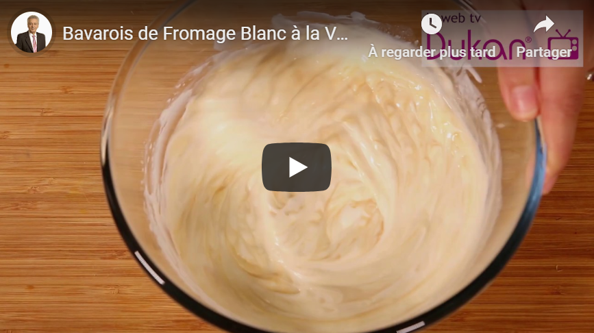 Lire la suite à propos de l’article Bavarois de Fromage Blanc à la Vanille (Recettes Dukan)