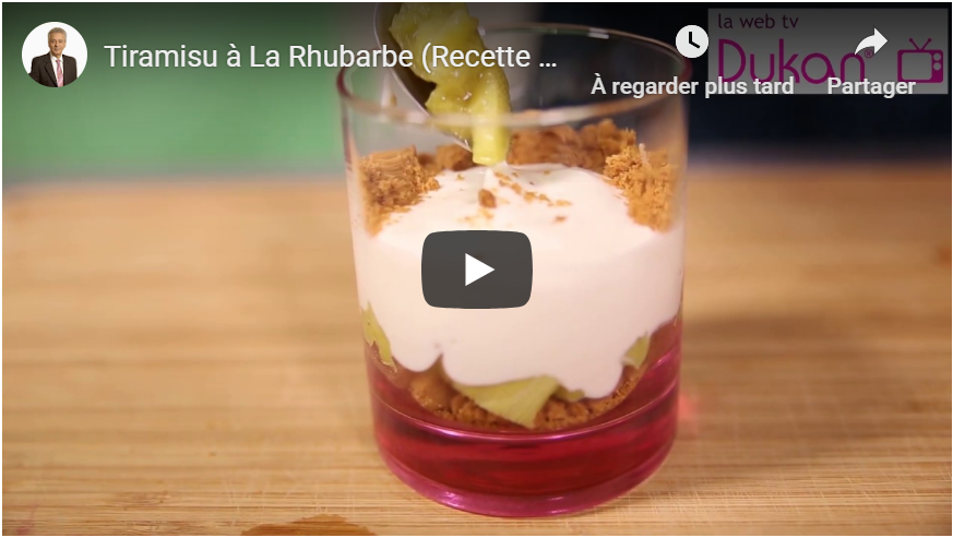 Lire la suite à propos de l’article Tiramisu à La Rhubarbe (Recette Dukan)