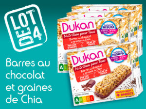 Lot de 4 barres au de chocolat et graines de chia