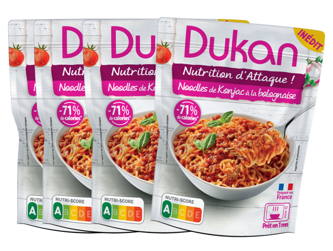 Lot de 4 noodles de konjac à la bolognaise