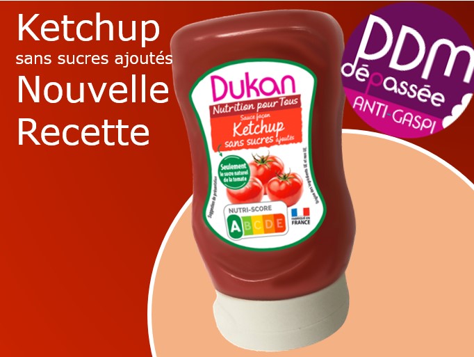 TOUJOURS BON Ketchup sans sucres ajoutés nouvelle recette DDM 18-04-2026