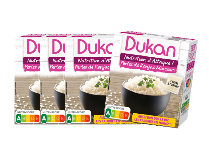 Riz de Konjac Dukan, 2 paquets de 50 grammes 