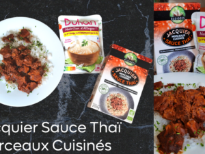 1 pack anti-gaspi Jacquier Thai sauce DDM 26 Dec 2021+ 1 doypack precooked rice minimum durability date
