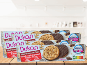 Lot de 4 biscuits nappés de chocolat et graines de chia<BR><B>Prix en baise -8%</B>