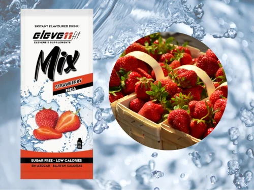 Eleve11fit mezcla sin azúcar sabor fresa