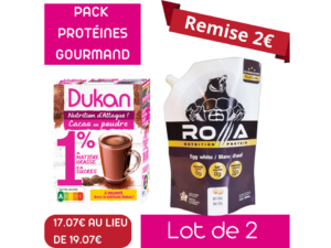 Lot de 2 PACK PROTÉINES GOURMAND (roa + cacao en poudre)