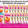 Colis galettes Son d'Avoine fraiches 60 Galettes (saveur nature + vanillée)