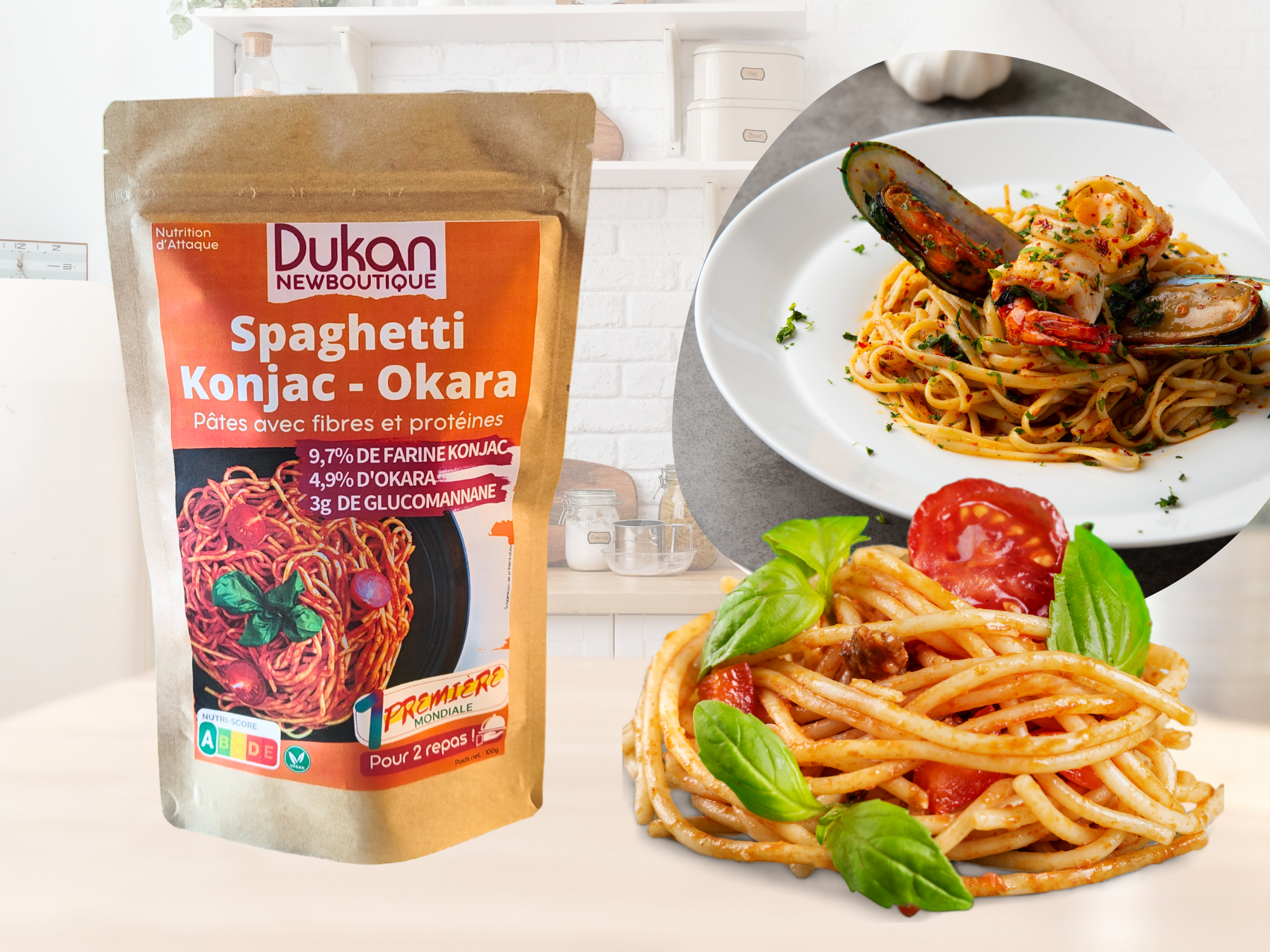 SPAGHETTI KONJAC – OKARA : Nutrition d'Attaque