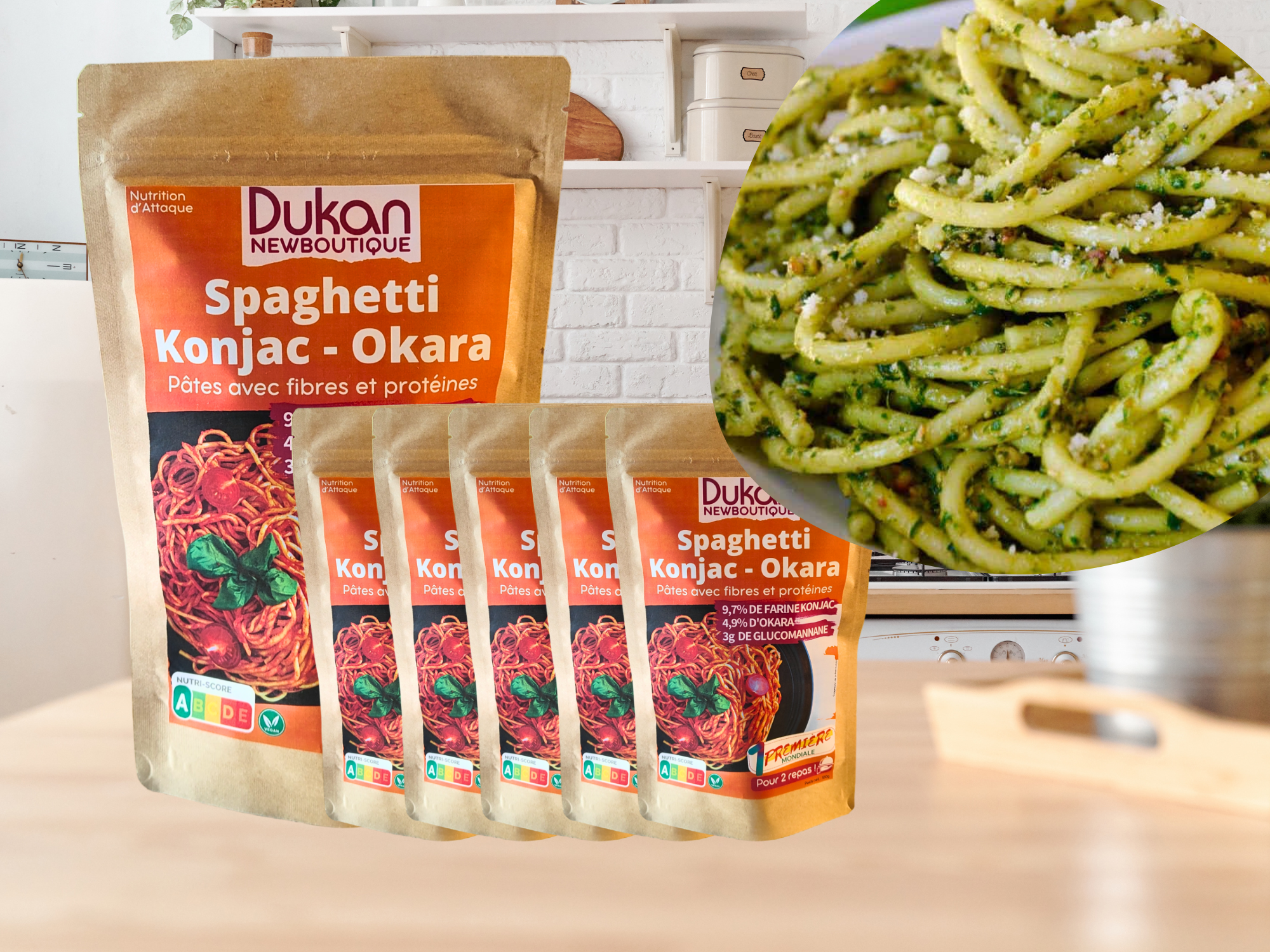 SPAGHETTI KONJAC – OKARA : Nutrition d'Attaque