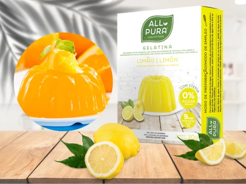Gelatina de limón amarillo 0% azúcar 0% grasas – 2 sobres de 15 g – ALL PURA<BR></B>Prezzo en descuento -2%</B>