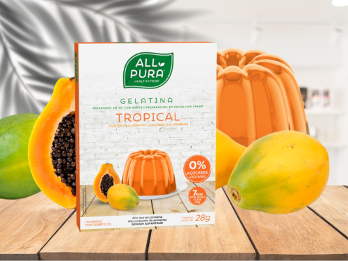 Gélatine de tropical 0% sucre 0% MG (tropical zéro Jelly ) 1x 28g - ALL PURA<BR><B>Prix en baisse -7%</B>