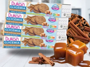 LOT DE 4 Biscuits glycémia cannelle et caramel 132G - 4x4 biscuits - NOUVELLE RECETTE - NOUVEAU FORMAT