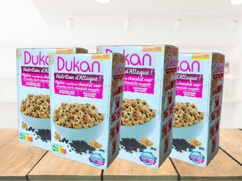 Lot de 4 céréales petit déjeuner pépites croustillantes aux éclats de chocolat