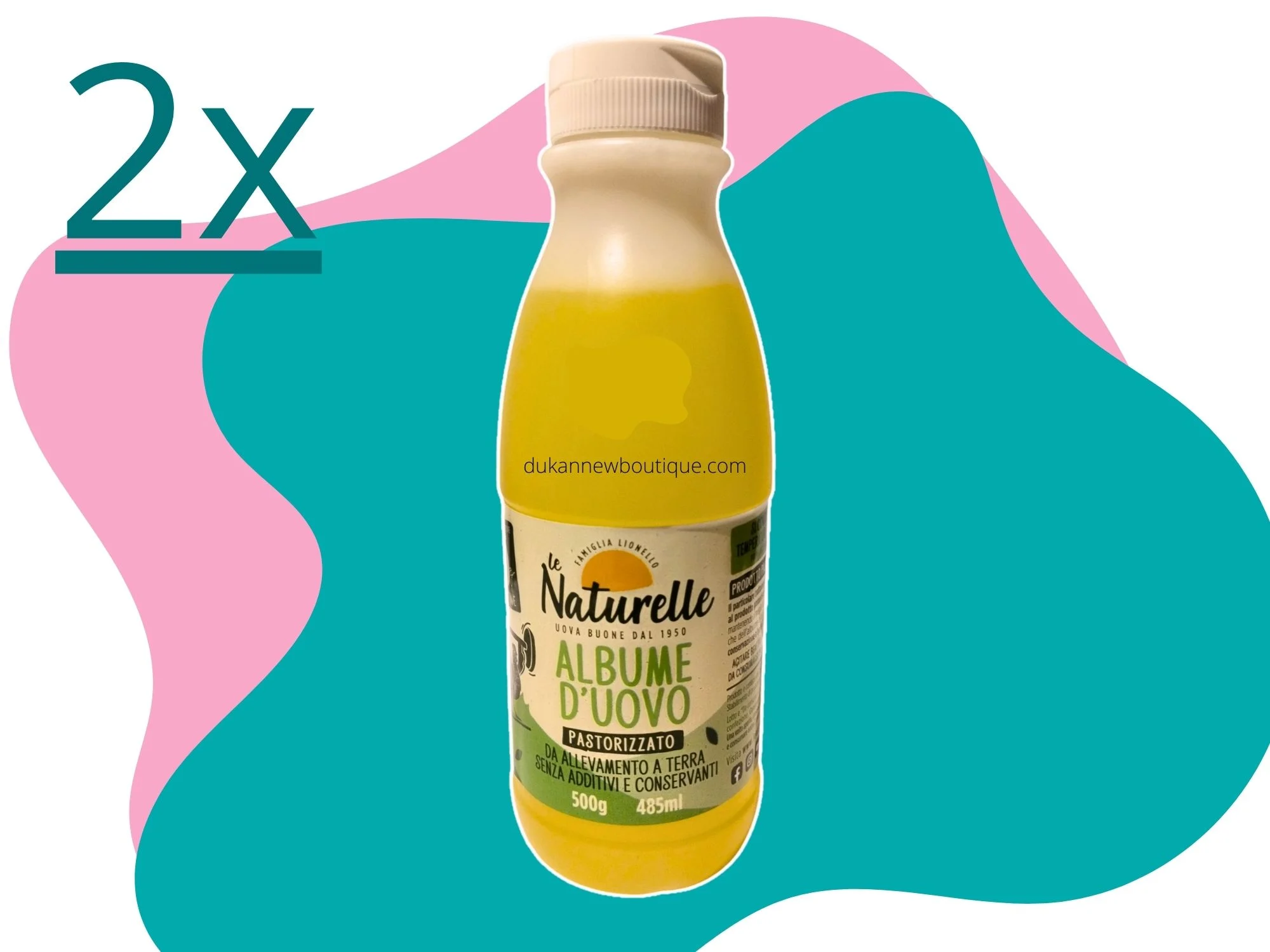 Pack hiperproteínas – Lote de 2 claras de huevo líquidas naturales 500 g