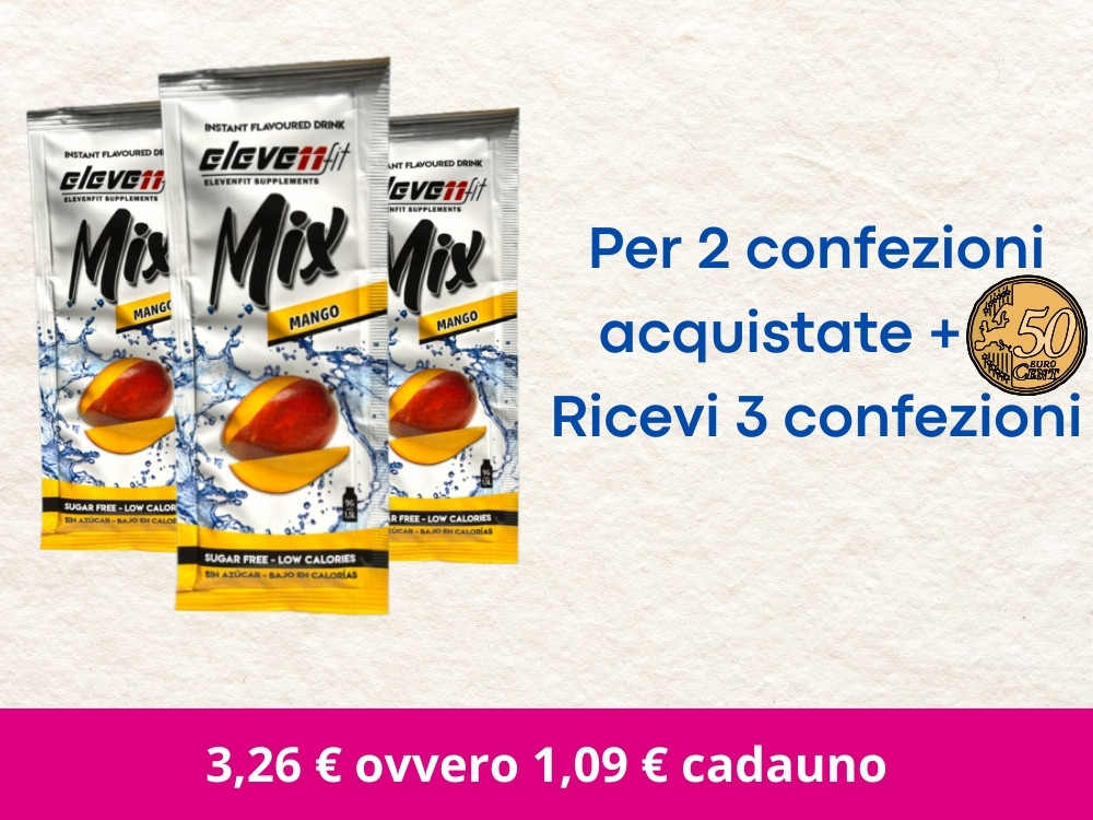 2 Eleve11fit MIX gusto MANGO senza zucchero + 1€ = 3 RICEVUTI