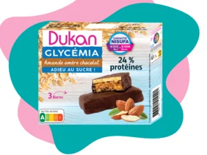 Dukan barres Glycémia Amandes et chocolat 90G (3x30g l'unité)