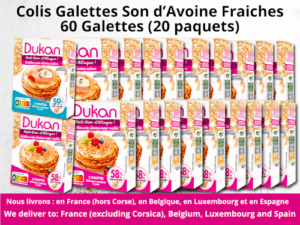 Colis galettes Son d'Avoine fraiches 60 Galettes (saveur nature + vanillée)