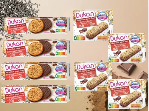 Lot de 4 Paquets de barres chia et de 4 de biscuits chia
