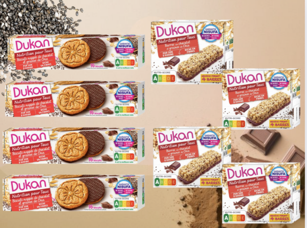 Lot de 4 Paquets de barres chia et de 4 de biscuits chia