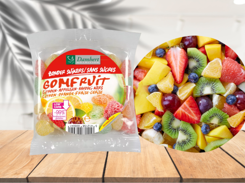 Bonbons Sans Sucres Fruit Gomme 100g