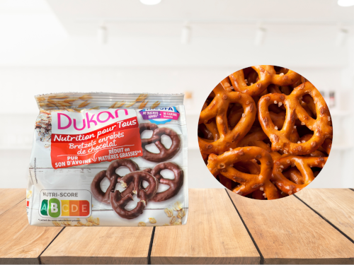 Bretzels enrobés de chocolat 100g<BR><B>Prix en baisse -3%</B>
