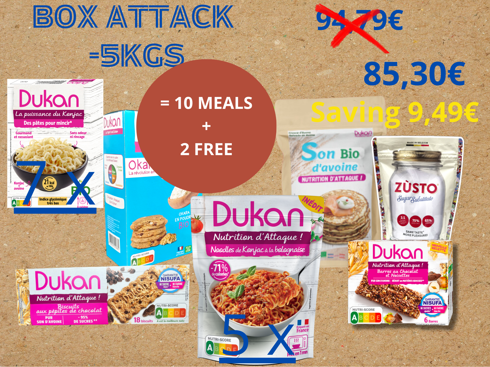 BOX ATTACK  : objectiv – 5 KG