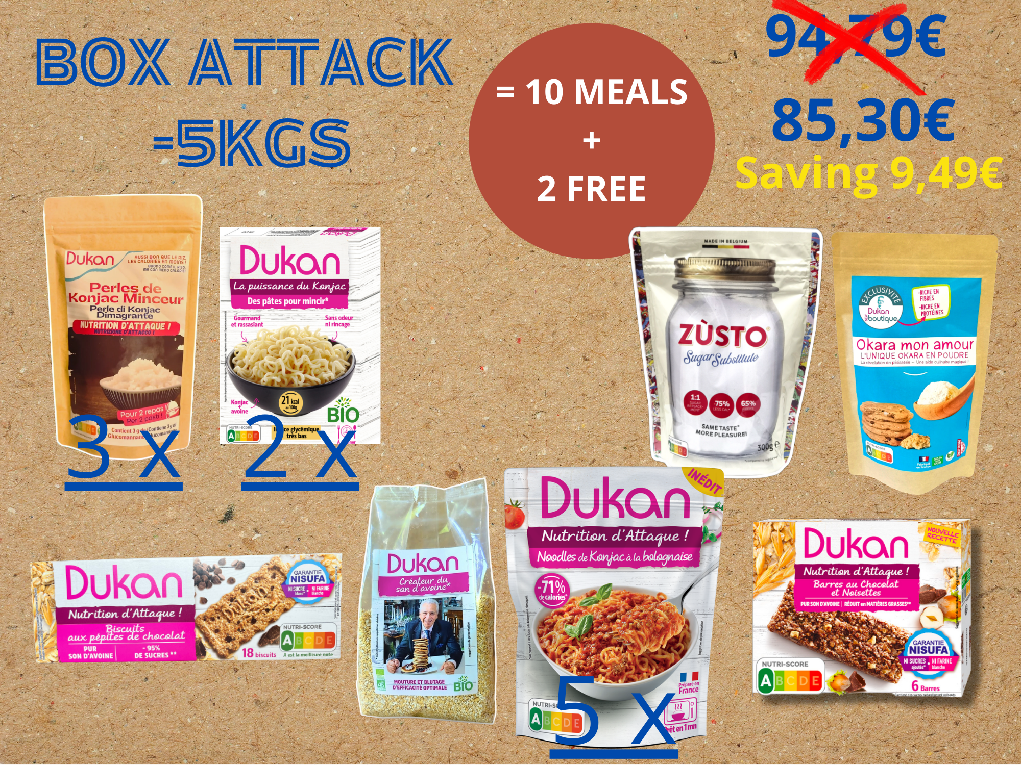 BOX ATTACK  : objectiv – 5 KG